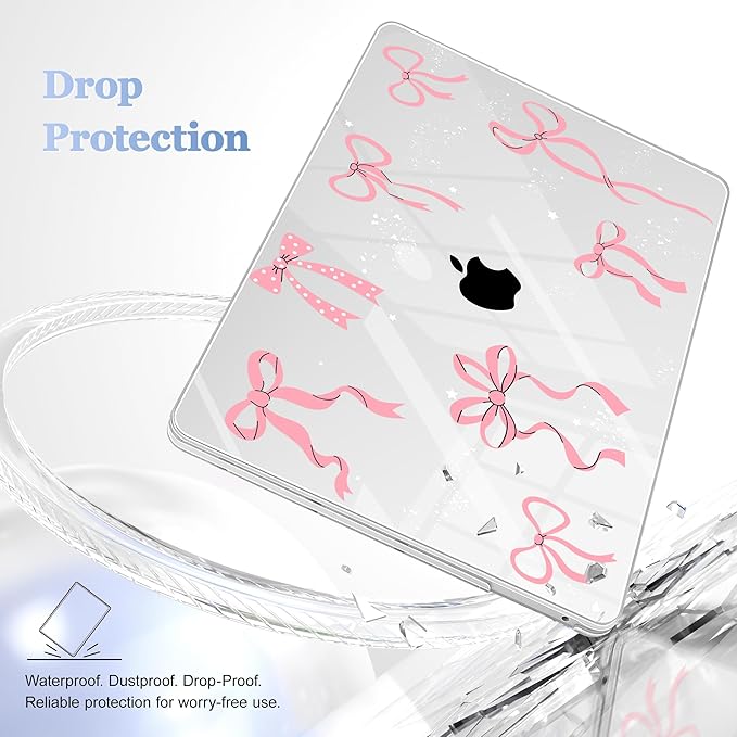 Lepeoac Case for MacBook Pro 13 inch Case M2 2022-2016 A2338 M1 A2251 A2289 A2159 A1989 A1708 A1706, Plastic Hard Shell + Keyboard Cover + Dust Plug, Star Bow