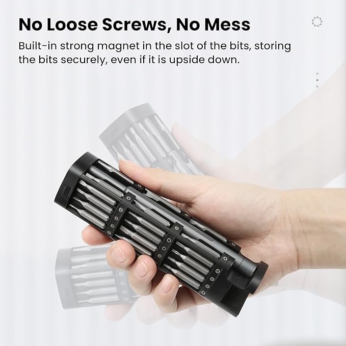 46 in 1 Precision Screwdriver Kit with Magnetic Bits & Metal Case, Compact Repair Tool Kit for Phone, Computer, Laptop, PC, Watch, Glasses, DIY, Drone, Game Console, Robot, Models & Electronics
