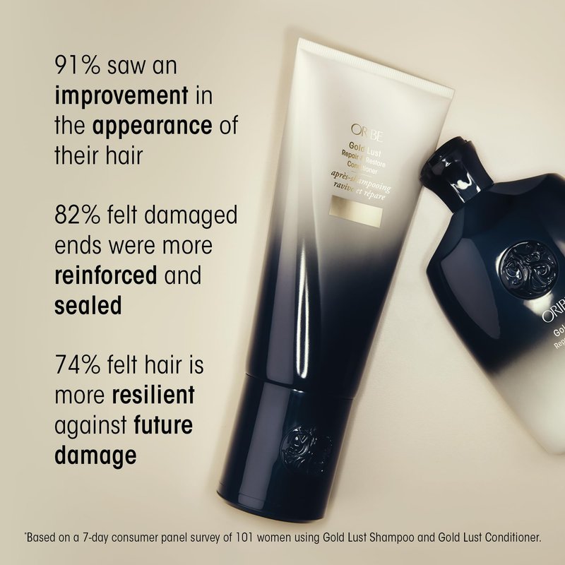 Oribe Gold Lust Repair & Restore Conditioner - Repairs & Prevents Damage - Strengthens & Moisturizes Dry Strands - Helps Reduce Split Ends - For Damaged Hair - 33.8 oz (Liter Refill)
