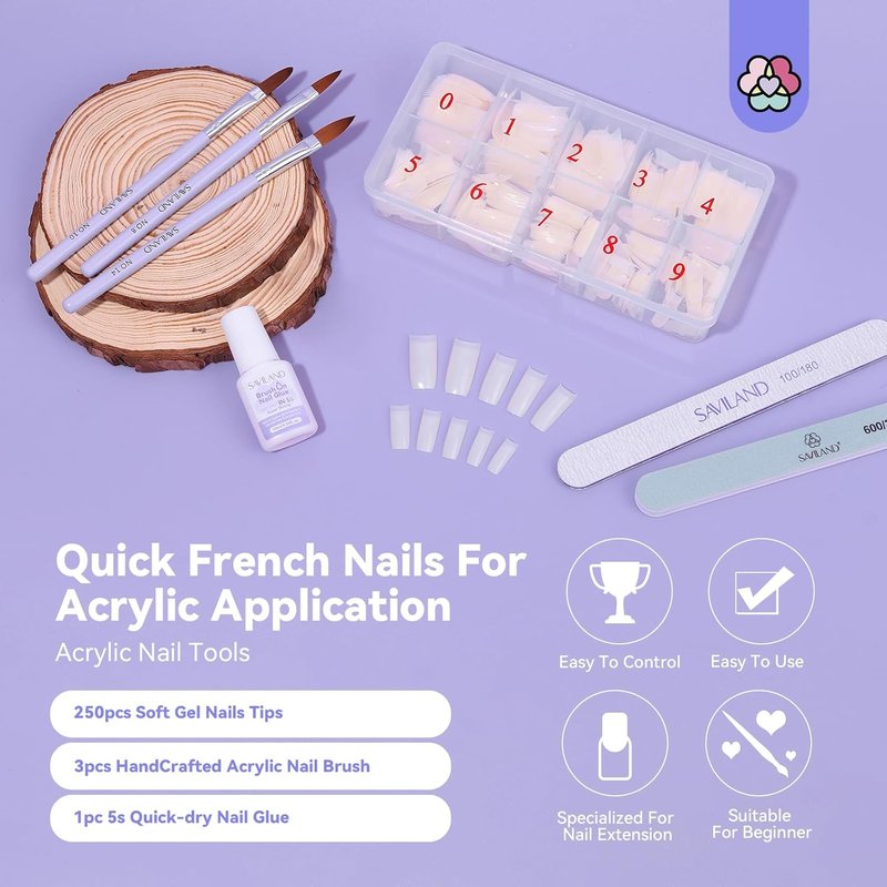 Acrylic Nail Kit - Complete Set with Nail Glue, Drill & Tips | Professional Quality