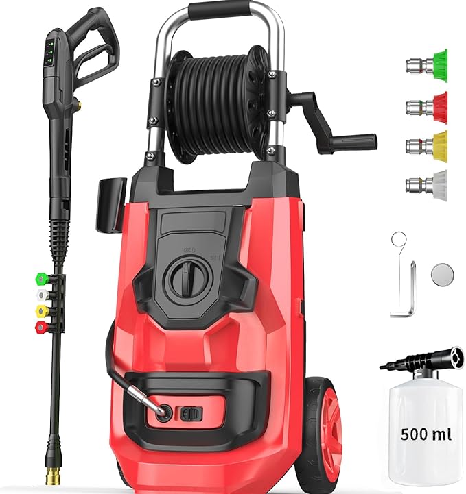 5000 MAXPSI P*ressure W*Asher, P*ower Cleaner, Red