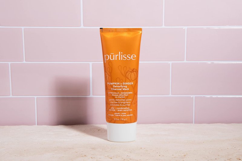Purlisse Pumpkin and Ginger Detoxifying Charcoal Mask: Cruelty-free & clean, Paraben & Sulfate-free, Pumpkin repairs, Ginger soothes skin | 2.5oz