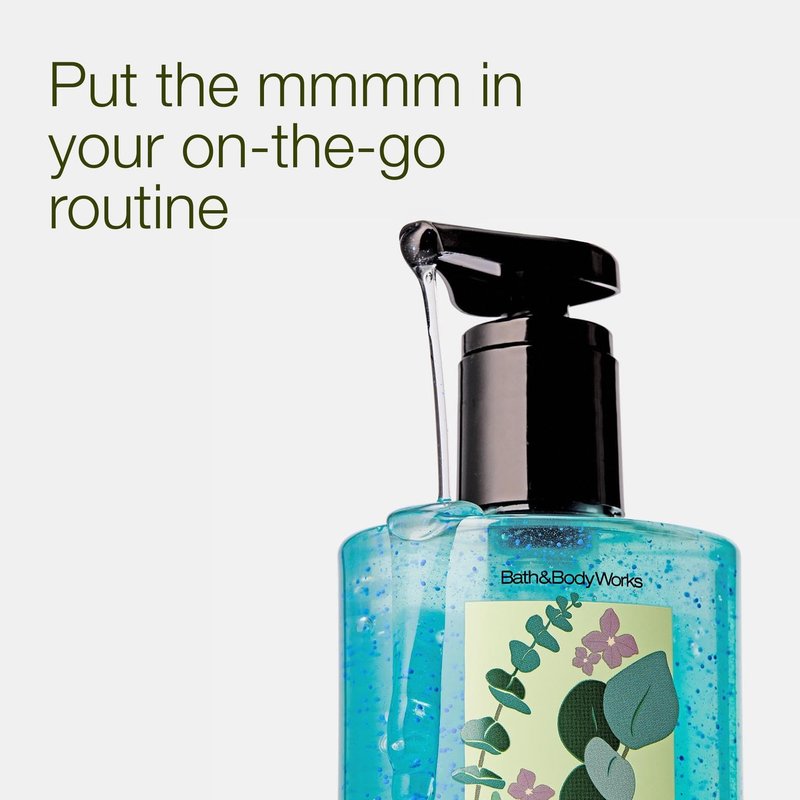 Bath & Body Works Eucalyptus Mint Hand Sanitizer with Pump - Conditioning Hand Sanitizer for Soft, Clean Hands - Crisp, Cool Fragrance - Vitamin E & Aloe-Infused - Thoughtful Gift - 2-Pack
