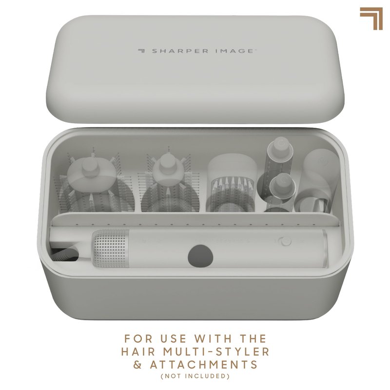 Sharper Image® Revel Airflow Styler Storage Case - Hair Tool Organizer| Durable Protective Case with Heat Pad for Multi-Styler and Attachments| Bathroom Countertop Hair Wrap Styler Organization