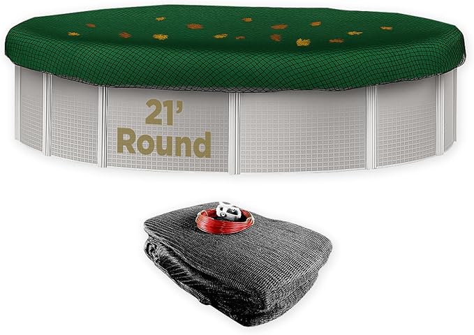 Buffalo Blizzard 21 ft Round Pool Leaf Net | Mesh Pool Net Cover | Leaf Net for Above Ground Pool | Easily Remove Leaves and Debris from Your Winter Cover | 3 Ft of Overlap | Winch & Cable Included