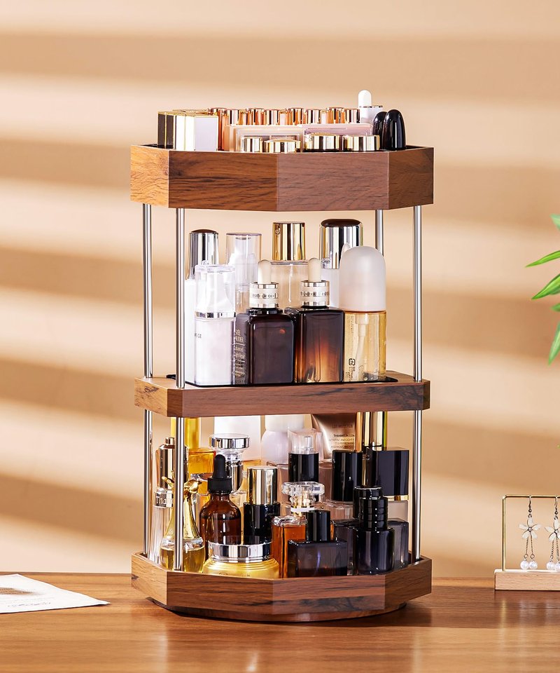 Homde Makeup Organizer 360 Degree Rotating Cosmetic Storage Display Perfume Organizer Cologne Organizer