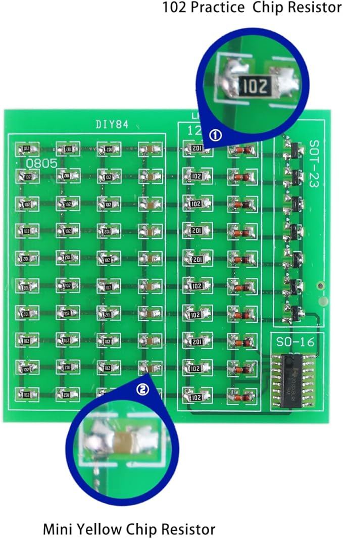Yidab Soldering Practice Kit DIY 0805 Small SMD Circuit Kit Learn Soldering Kit For Beginners