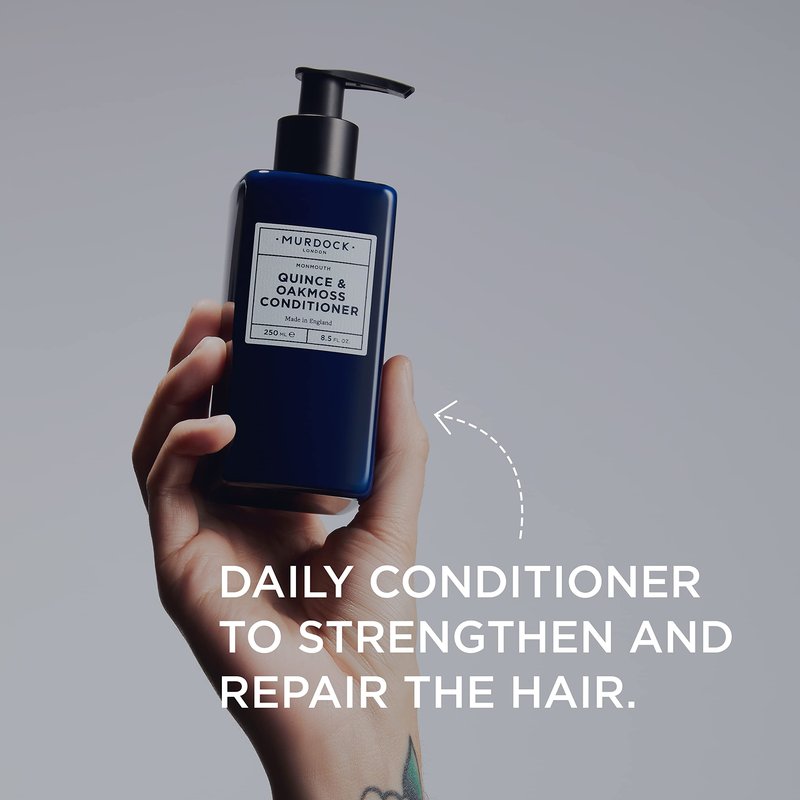 Murdock London Quince & Oakmoss Conditioner | Strengthens & Repairs Hair from Within | All Hair Types | Made in England | 8.5 oz