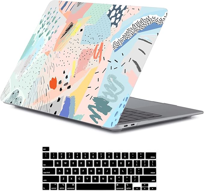 LanBaiLan Compatible for MacBook Pro 13 inch with Touch Bar M2 2026 2025 2024 2023 2022-2016 A2338 M1 A2251 A2289 A2159 A1989 A1708 A1706, Laptop Hardshell Case and Keyboard Cover, Graffiti