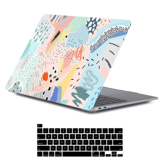 LanBaiLan Compatible for MacBook Pro 13 inch with Touch Bar M2 2026 2025 2024 2023 2022-2016 A2338 M1 A2251 A2289 A2159 A1989 A1708 A1706, Laptop Hardshell Case and Keyboard Cover, Graffiti