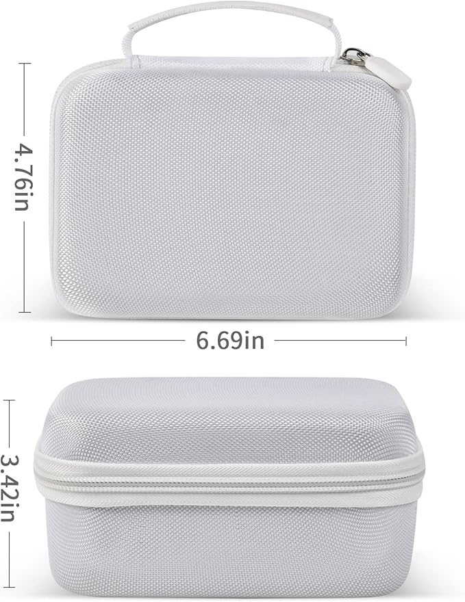 Boobowl Case Compatible with Phomemo M110 Label Maker - Portable Mini Bluetooth Thermal Label Maker Carrying Storage Bag for Printer Labels, USB Cable and Accessories (Box Only) - White