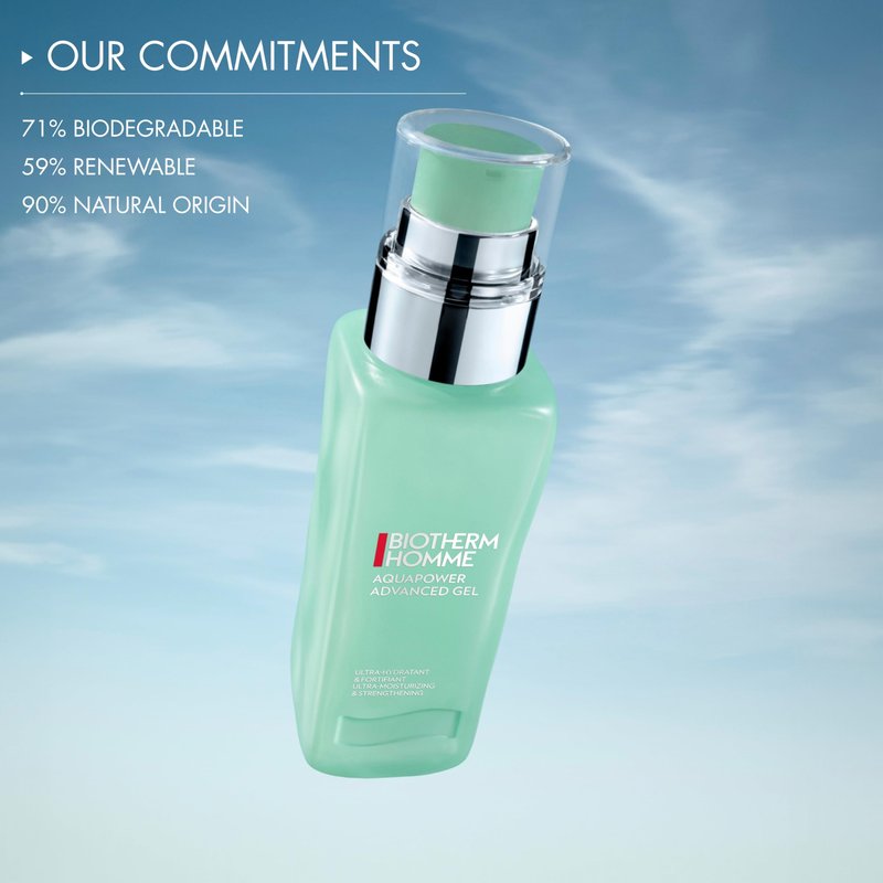 Aquapower Advanced Gel, Men's Gel Face Moisturizer That Hydrates And Strengthens Skin, Fresh And Fast-Absorbing Water-Gel Formula with Biotech Plankton and Oligo-Elements for 48H Moisture, 2.5 Oz