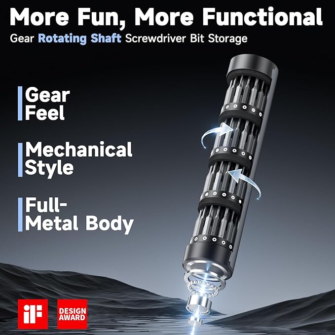 Faireach 65-IN-1 Mini Electric Screwdriver Cordless, Precision Screwdriver Magnetic Bits Set with Case, 3 Torques Settings, LED lights, Portable Repair Tool Kit for Electronics Phone Watch