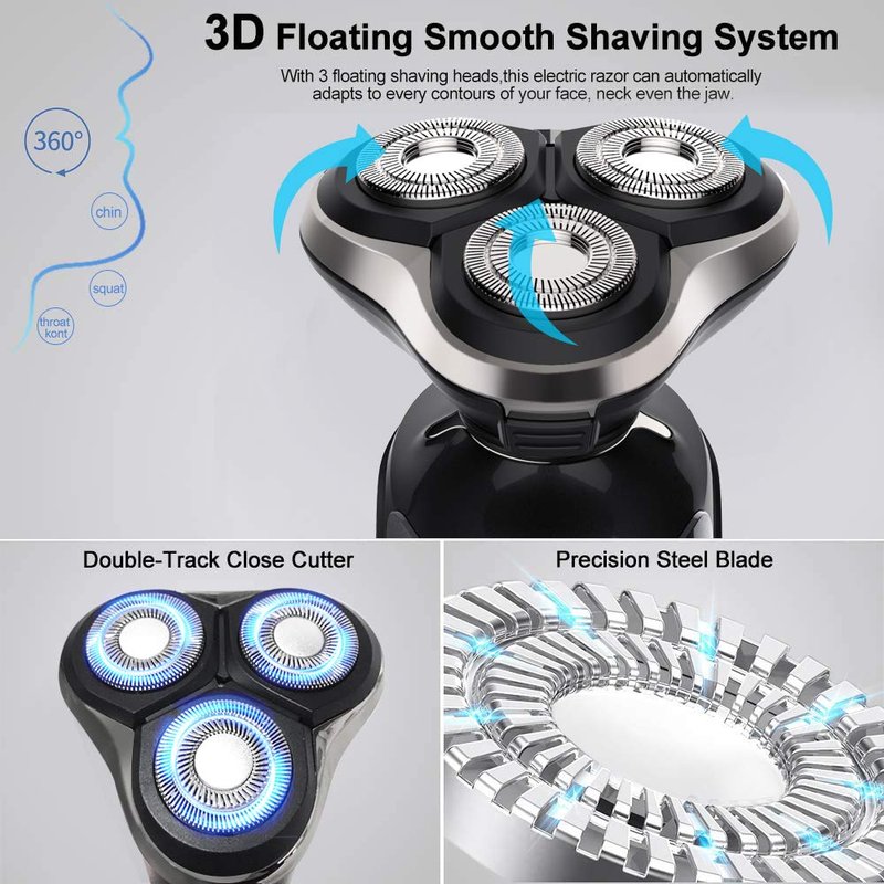 PRITECH Electric Razor for Men Rotary Electric Shavers for Men