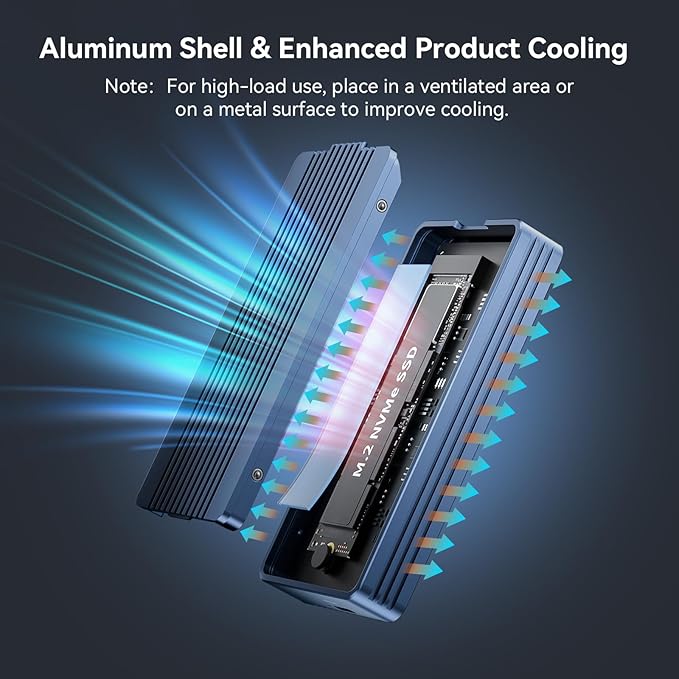 ACASIS 40Gbps M.2 NVMe SSD Enclosure for Thunderbolt 4/3/USB4, with Tool-Free Installation, Aluminum Heat Sink & Noiseless Design, Supports 2280-2230 SSDs for M1/M2 Pro/Max.