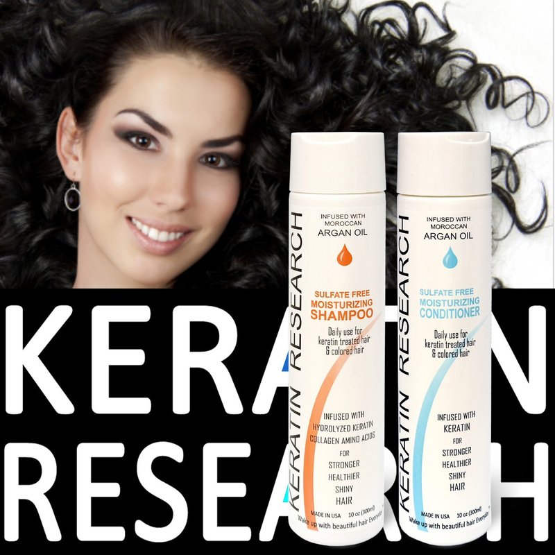 Keratin Research Shampoo & Conditioner Set - Sulfate-Free, Nourishing for Colored Hair | 20oz