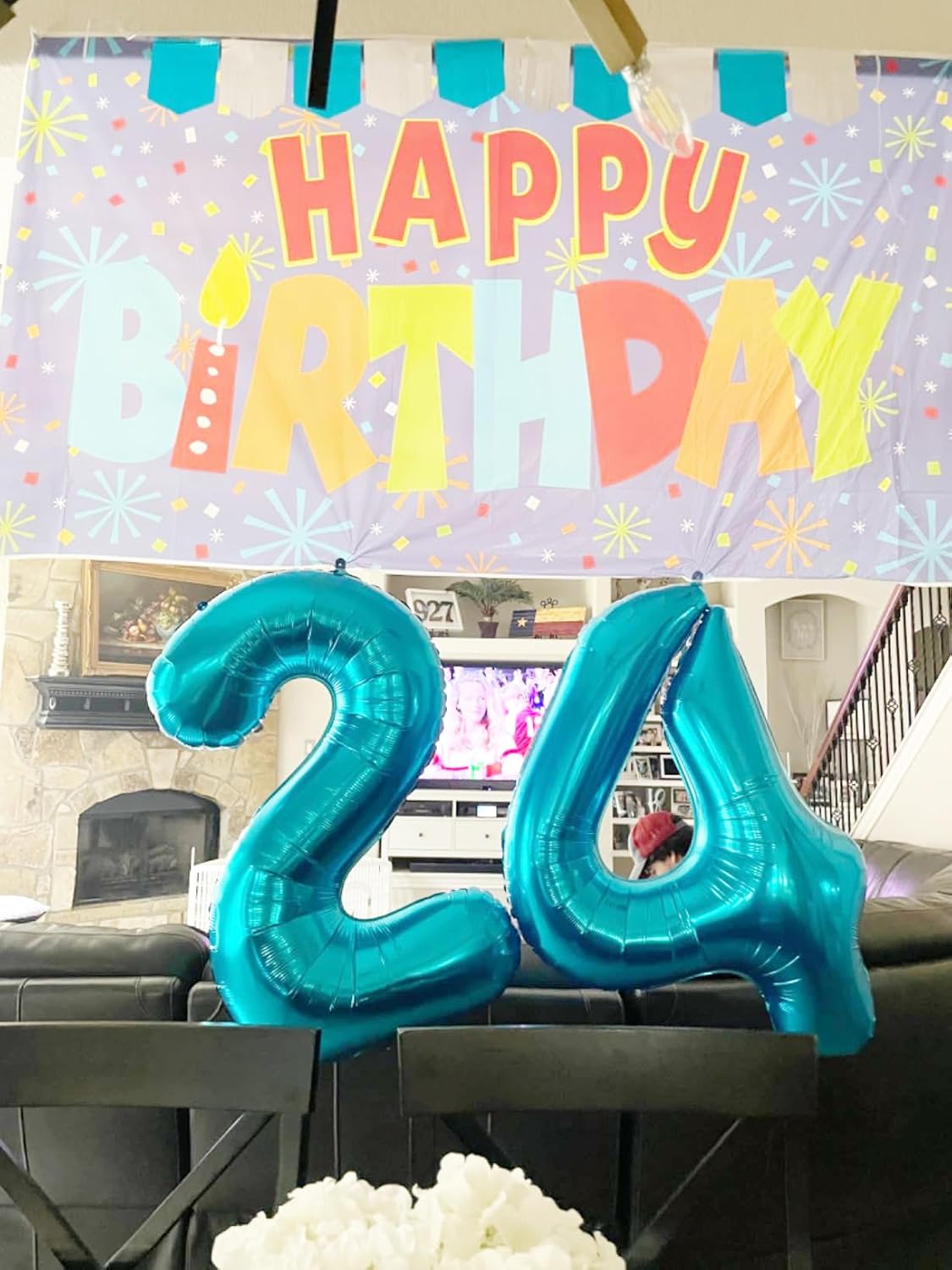Skiennix 40-Inch Balloon Numbers - Light Blue 5th Birthday & Wedding Party Decorations