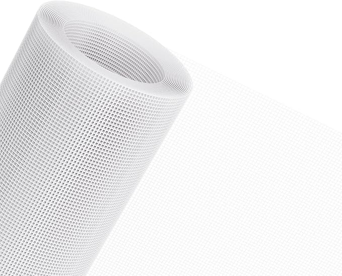 MAGZO Window Screen Replacement Mesh 48"W x 99"L - Pet Resistant Premium & Durable Polyester Screen Door Mesh, Allows Fresh Air in, DIY Repair Kit Includes Tool for Sliding Doors,Windows,Patio, White