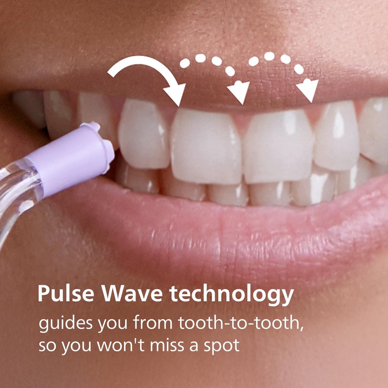 Philips Sonicare Cordless Power Flosser 3000 - Water Flosser with Innovative Quad Stream Technology, Oral Irrigator with 2 Flossing Modes and 3 Pressure Levels, IPX7 Waterproof, White, HX3826/21