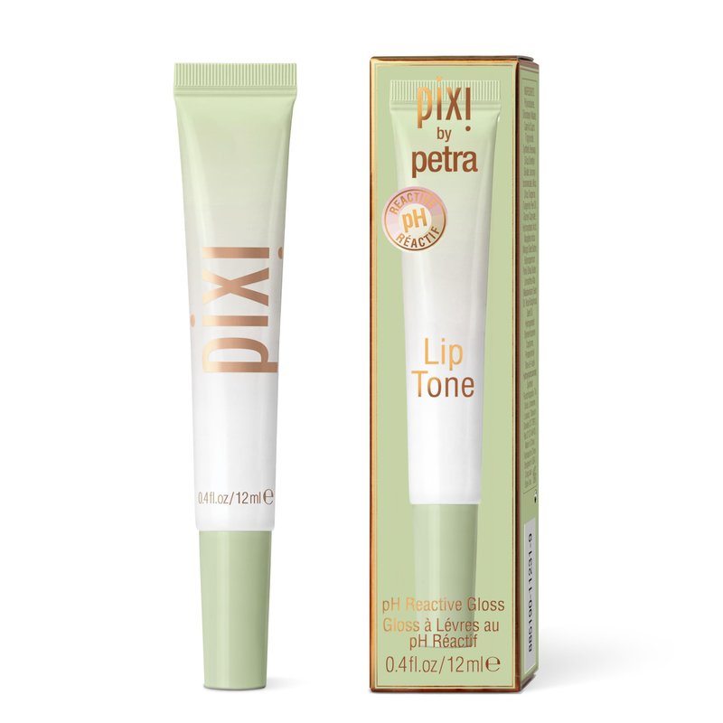 Pixi Beauty LipTone pH Reactive Lip Gloss in SnowPearl | Color Changing Tinted Lip Balm with Rosehip Oil & Shea Butter | Non-Sticky Mirror-Shine Finish | 0.4 fl oz