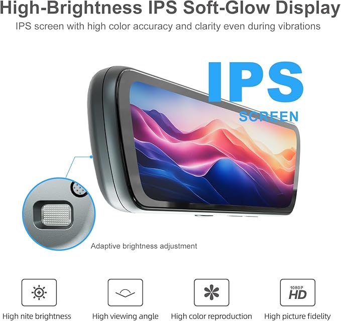 Sinjet 9.66" OEM Rear View Mirror Camera, 2K Dash Cam Front and Rear, IPS Display, Touch Screen Rearview Mirror Backup Camera, Night Vision, Parking Monitor, 32GB SD Card for Trucks, Vans, SUVs