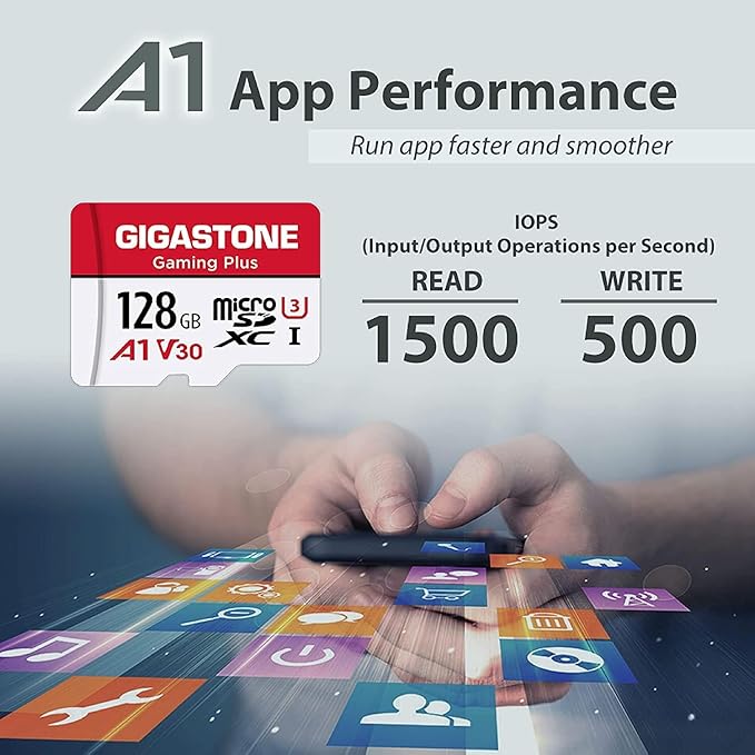 【for Switch 1 Only】 GIGASTONE 128GB Micro SD Card with USB C Card Reader, Gaming Plus, MicroSDXC Memory Card for Gaming Console, 4K Video Recording, UHS-I A1 U3 V30, up to 100MB/s, with Adapter