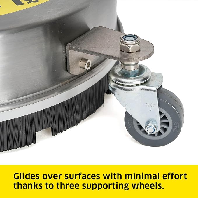 KÃ¤rcher Pressure Washer Surface Cleaner 15", 3 Wheels, Stainless Steel, Quick Connect, 4000 PSI, Ideal for Driveways, Patios, Decks, Sidewalks
