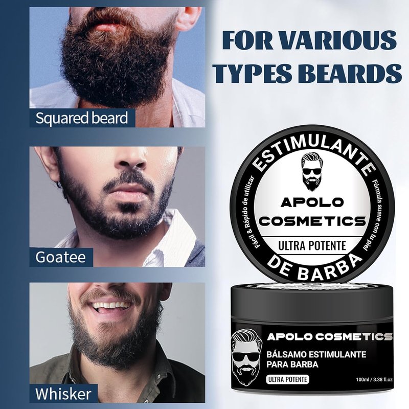 Beard Stimulating Balm - Ultra-Potent Growth Cream for Thicker, Fuller Beards | 3-Pack