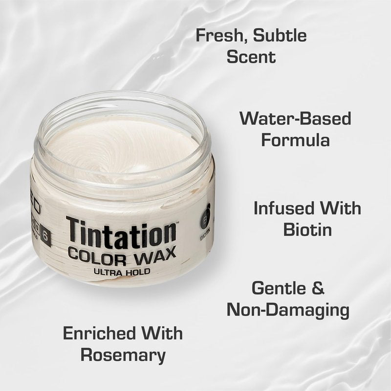 Red by Kiss Tintation Temporary Hair Color Wax – Vivid Instant Color, Ultra Hold, Water & Sweat Resistant, Curly Hair Safe, Non-Drying & Damage-Free (White)