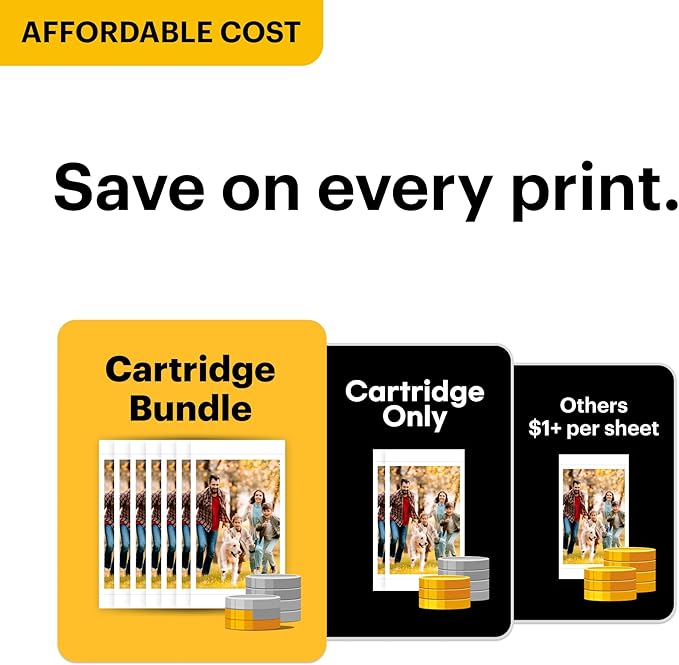 KODAK Dock Plus 4x6'' Photo Printer, 50 Sheets, Docking & Bluetooth Smartphone Printer for iPhone & Android, Instant Color Prints, 4PASS Dye Sublimation