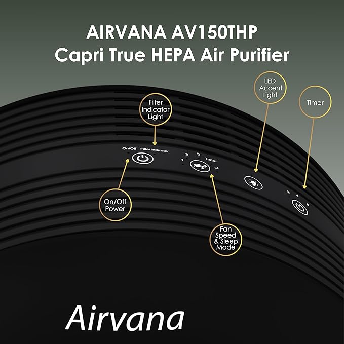 Airvana AV150AP Tabletop Air Purifier, White