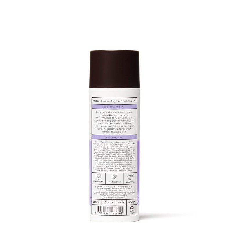 Niacinamide Correcting Body Serum - Even Skin Tone & Soothe Redness | Vegan, Berry Scent | 140ml/4.43 fl oz
