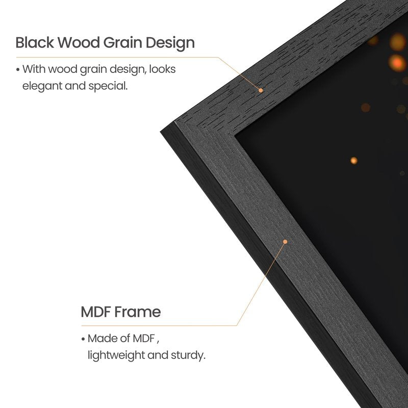 upsimples 8x10 Picture Frame, Wall Gallery Photo Frames with Engineered Wood, Black 1 Pack