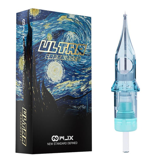 WJX Ultra 1207RL Tattoo Cartridge Needles, #12 Bugpin 7 Round Liner, 20Pcs Disposable Tattoo Needles for Outlines Fine Linework and Details, Compatible With All Rotary Tattoo Machines and Pen