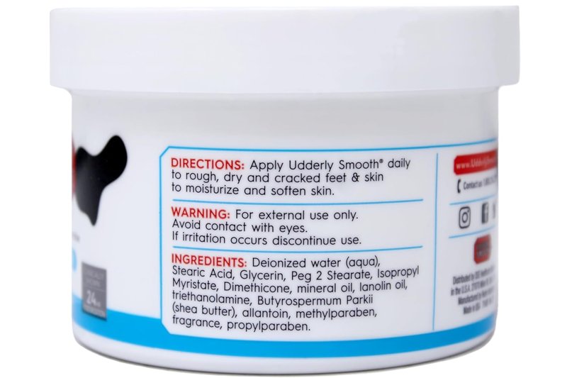 Udderly Smooth Foot Cream - Hydrating Shea Butter Formula | 8 oz (Pack of 3)