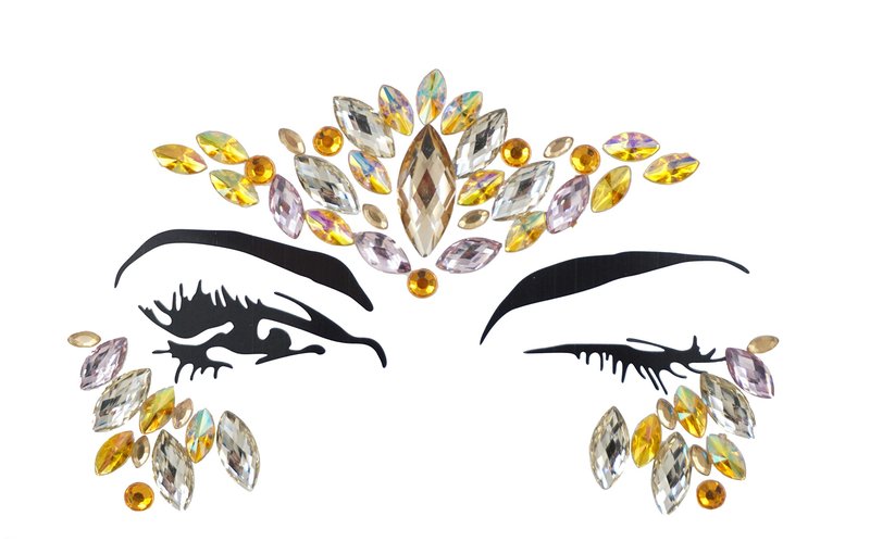 face gems silver gold halloween makeup face jewels body glitter rhinestone rave festival face body temporary tattoos felf-adhesive crystal sticker for music festivals bohemian