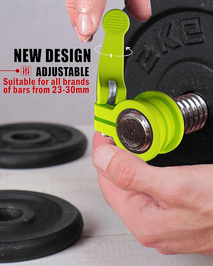 ZY-HUAN Mini Barbell Clips 1 inch I Multi-Size Adjustable Barbell Collar I 1 inch Barbell ClampsIQuick Release Weight Clips Pair of Locking for Dumbbell Bar