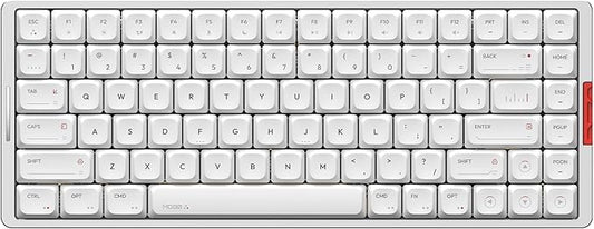 IQUNIX MQ80 Low Profile Mechanical Keyboard for Work and Gaming Tri Mode Wireless Wired CNC Aluminum Hot Swappable RGB Backlit Long Battery Life VIA Support (Silver)