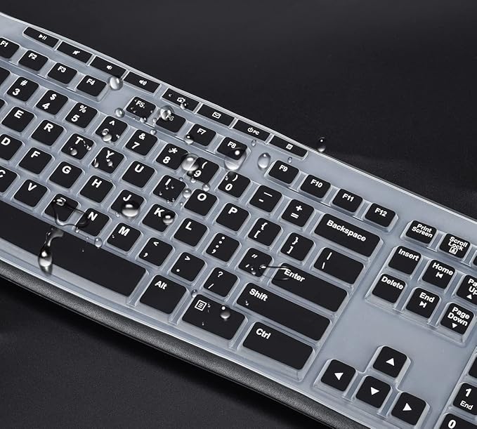 Keyboard Cover for Logitech MK295 MK270 K270 Keyboard, Logitech MK370 MK270 K270 Keyboard Skin Protector - Black