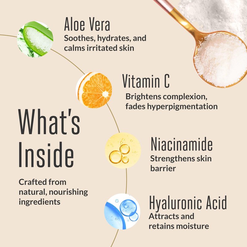 acorn+oak Vitamin C Face Serum - Natural Anti-Aging Serum with 10% Vitamin C, Aloe, Niacinamide, & Hyaluronic Acid, Soothing Skin Care, Firms & Evens Skin Tone, Dark Spot Remover for Face (1 fl oz)