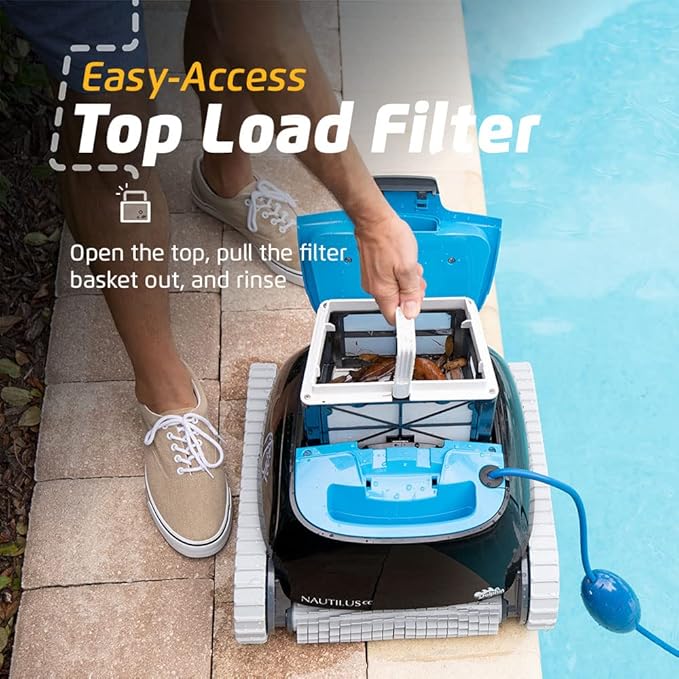 Dolphin Nautilus CC Automatic Robotic Pool Vacuum Cleaner Includes Ultra-Fine Filters for an Ultimate Clean, Ideal for In-Ground Pools up to 33 FT in Length