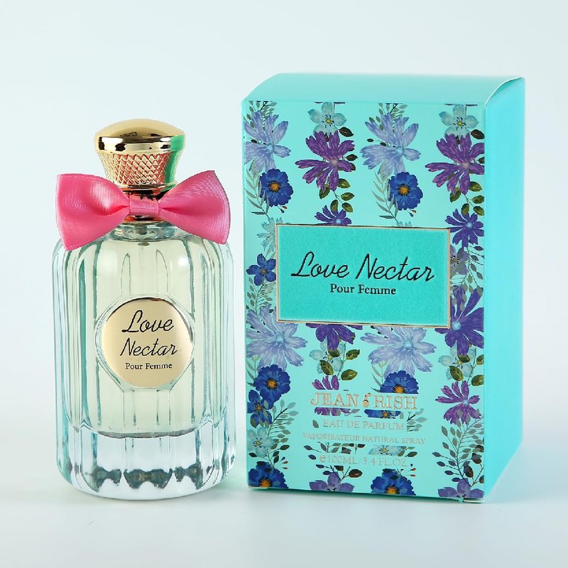 Jean Rish Love Nectar Perfume for Women Eau De Parfum, Long-Lasting Luxury Fragrance, Made In USA - Jasmine, Vanilla, Patchouli, Musk Scent - 100ml / 3.4 oz