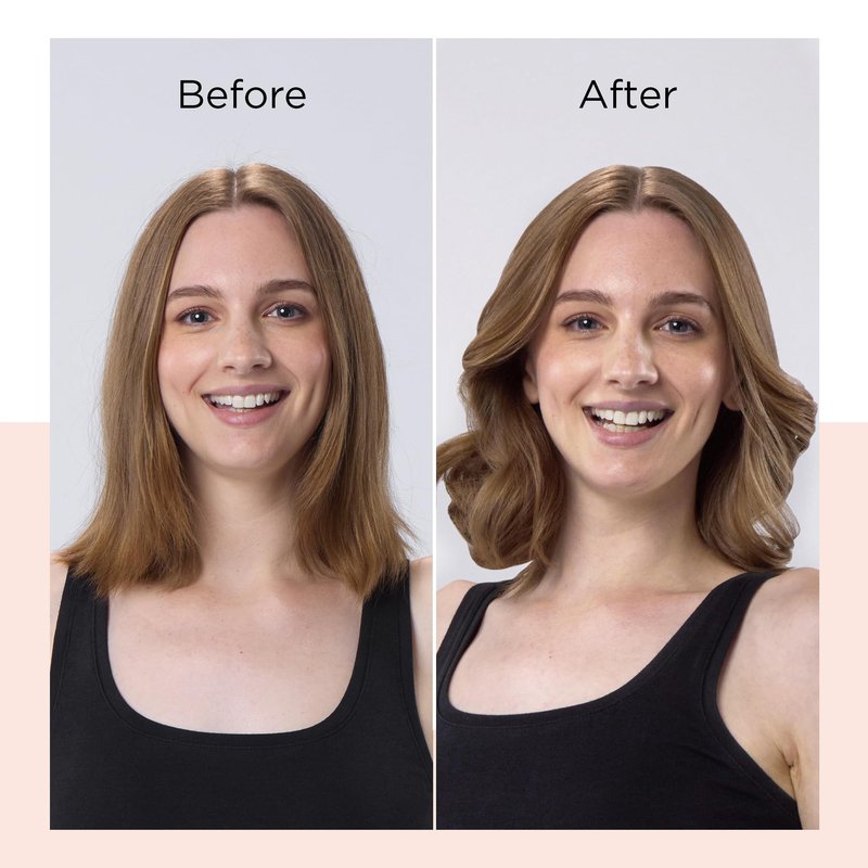 REVLON Silicone Bristle Heated Hair Styling Brush | Fast, Long Lasting Volume for Easy Styling | 1" Barrel for Full Body and Smooth Styles (Black/Pink)