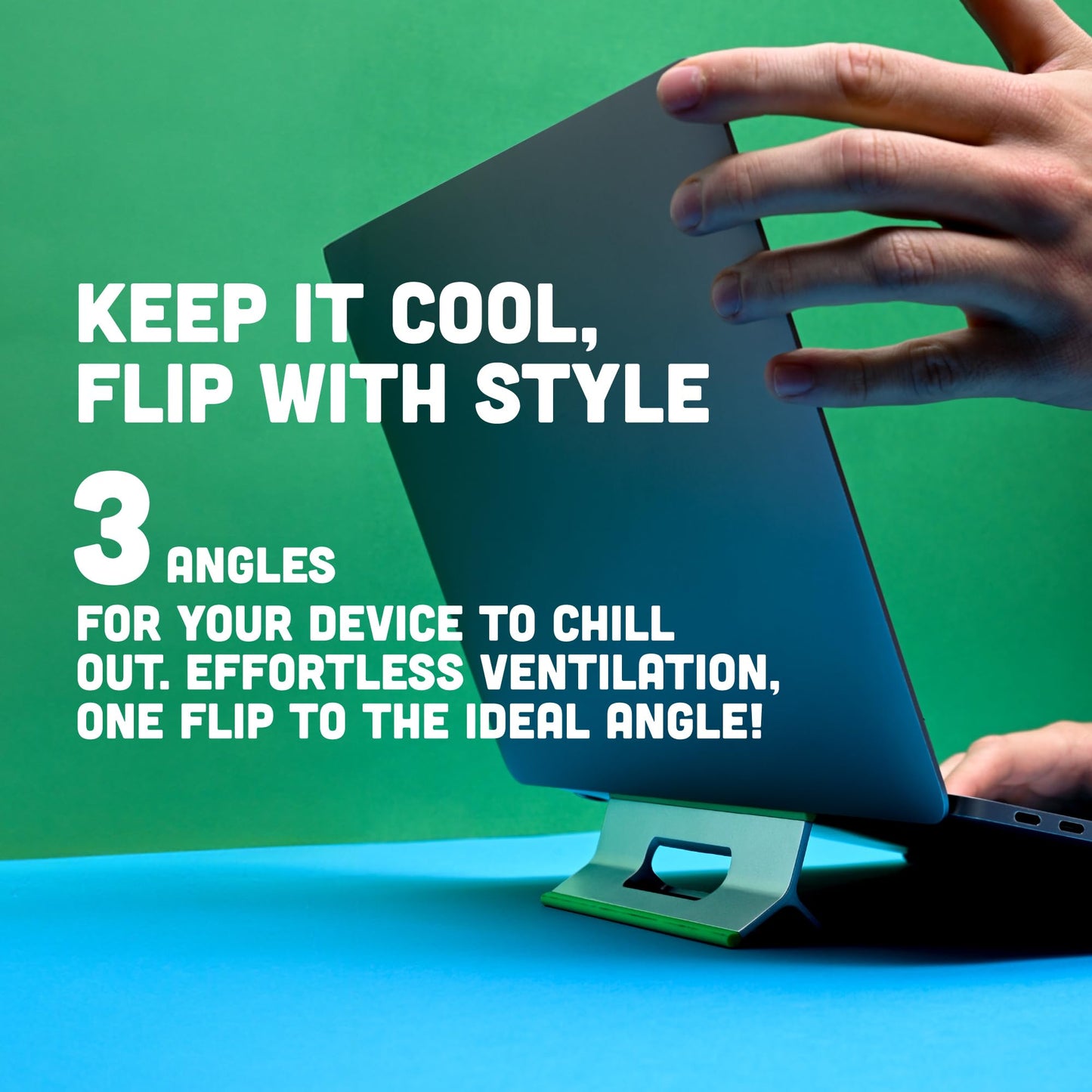 Steepy Portable Laptop Stand for Desk – Adjustable Height, & Portable Laptop Holder – Ergonomic Computer Stand for Cooling & Comfort – Slip-Proof, Sturdy Design – Universal Fit for 13-17 Inch Devices