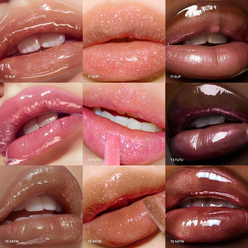 ENTROPY MAKEUP Tulle Lip Gloss, Lightweight 3D Pearl Shimmer, Ultra-Gloss High Shine, Non-Sticky Moisturizing Lip Gloss with Peptide Complex, Robe