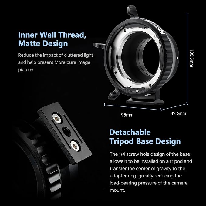VILTROX PL-E Lens Adapter, Lens Converter Ring Camera Lens Mount Adapter Ring Compatible with PL Lenses to Sony E/NEX Mount Cameras A7S3/FS7/5/FX9 /A7R4/R3/a Series/Nex Series