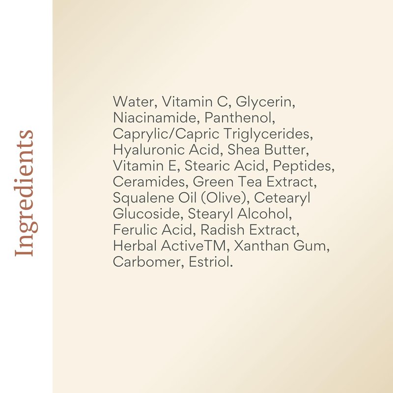 Revive Day Cream - Bioidentical E3 0.3% Face Cream with Vitamin C, Hyaluronic Acid & Peptides | 1oz for Radiant Skin