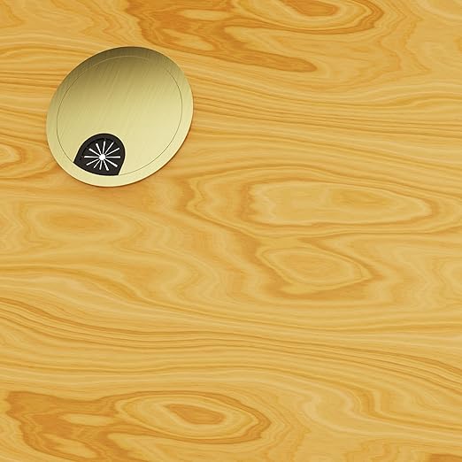 Skweawert Desk Grommet 2-1/8 Inch 53mm, Zinc Alloy Computer Desk Wire Hole Cover, Office Desktop Cord Cable Hole Metal Ring, Bronze Tone