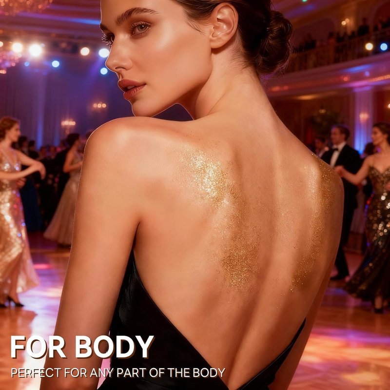 Pure Gold Glitter Spray - Holographic Body & Hair Glitter for Festivals | Quick-Dry, Long-Lasting, 4.05 fl oz