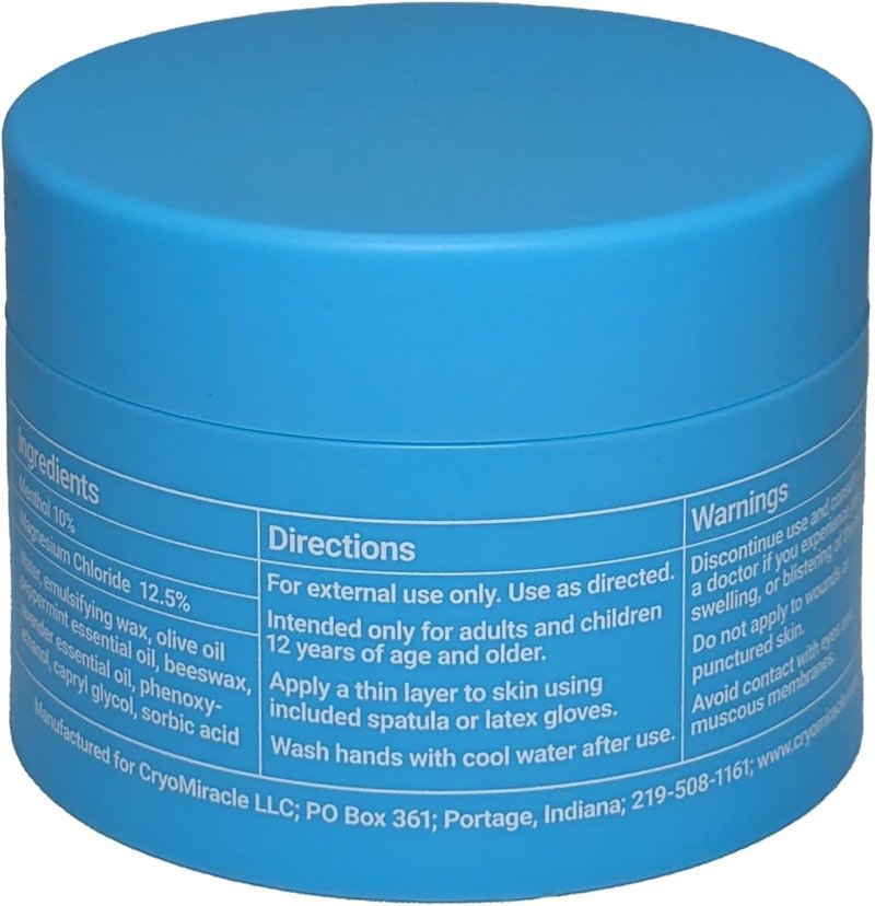 Cooling Relief Cream - Menthol & Magnesium for Soothing Muscle Discomfort